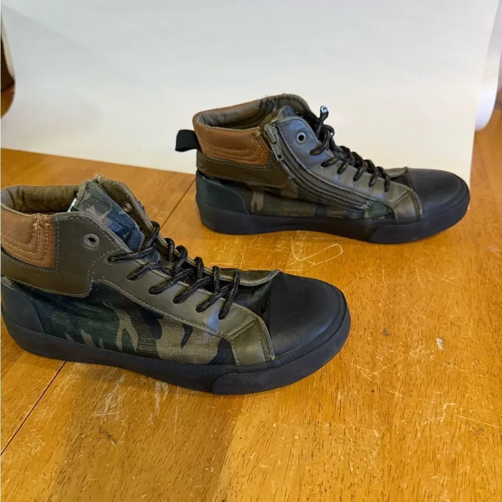Zara Kids High-Top Sneakers - Black and Olive